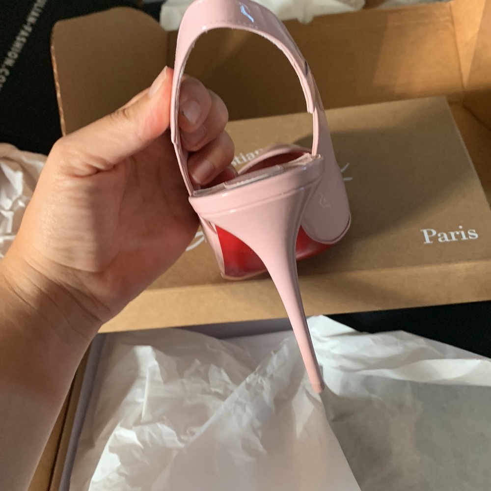 Christian louboutin hot chick $550 sling back 100 pink and yellow available - Picture 5 of 8